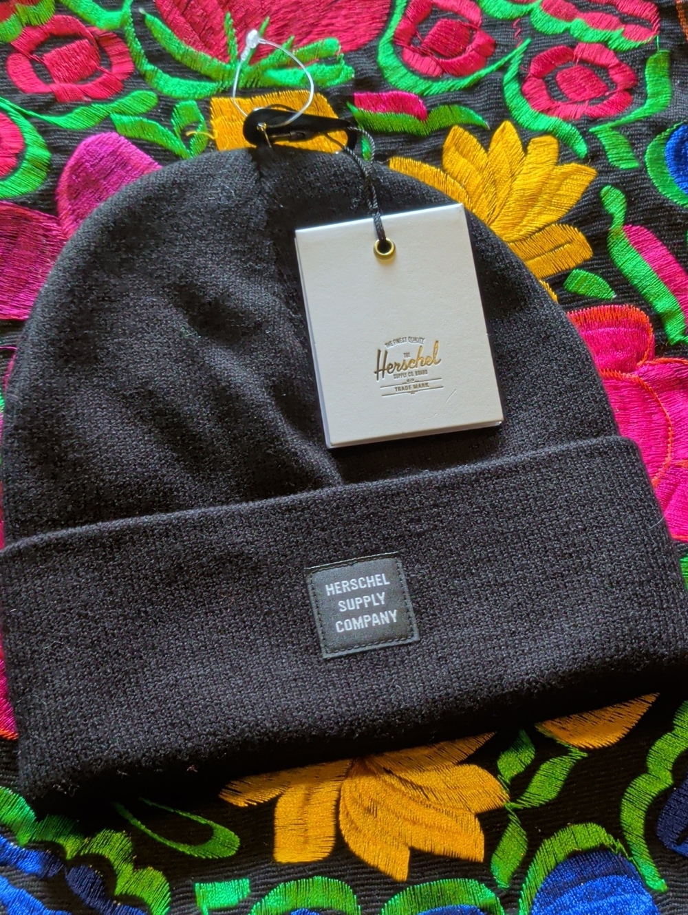 Herschel Supply Company Black Knit Cuffed Beanie